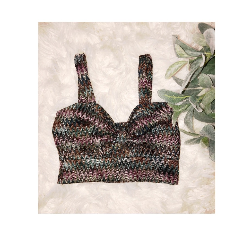 Chevron patterned bandeau top✨